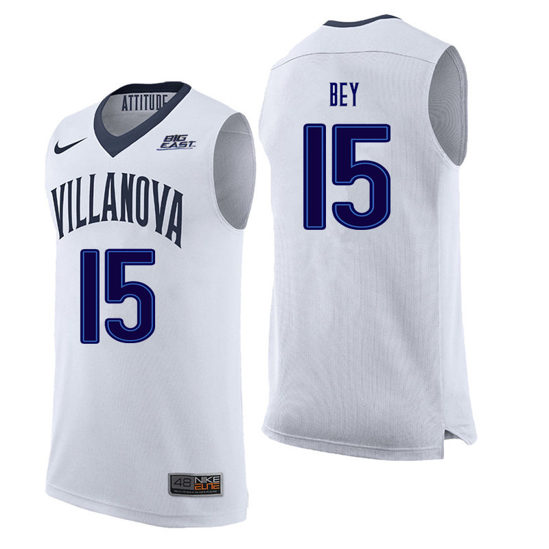 Men #15 Saddiq Bey Villanova Wildcats College Basketball Jerseys Sale-White - Click Image to Close